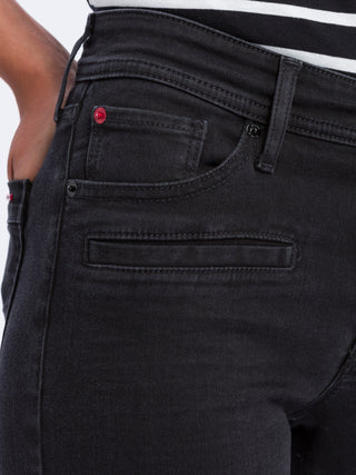 CROSS JEANS Anya biker black Slim Phantom Black - P489-186