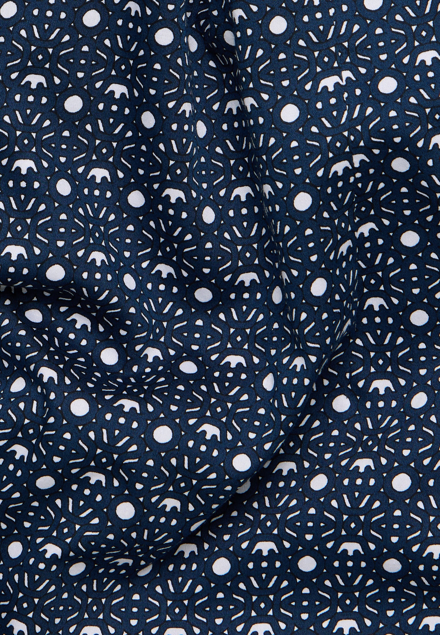 ETERNA REGULAR FIT Langarm Bluse - Ocean Dot Navy - 7199-18-D266