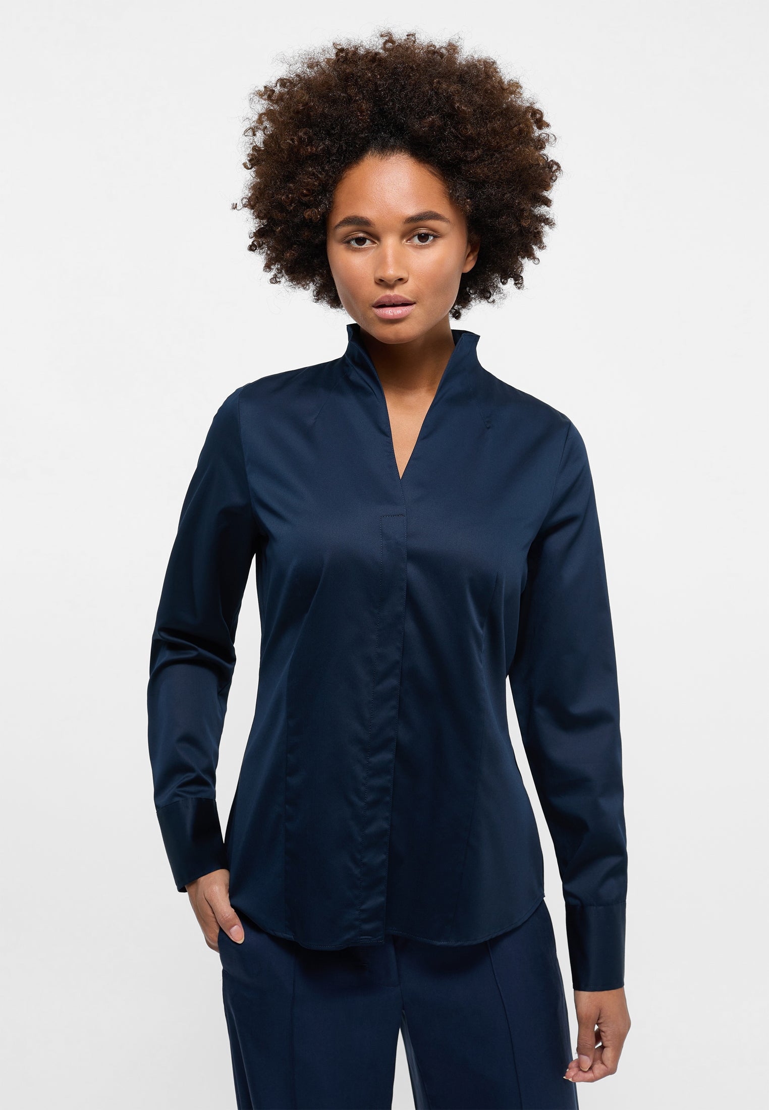 ETERNA REGULAR FIT Bluse - Midnight Sapphire - 5352-19-D282