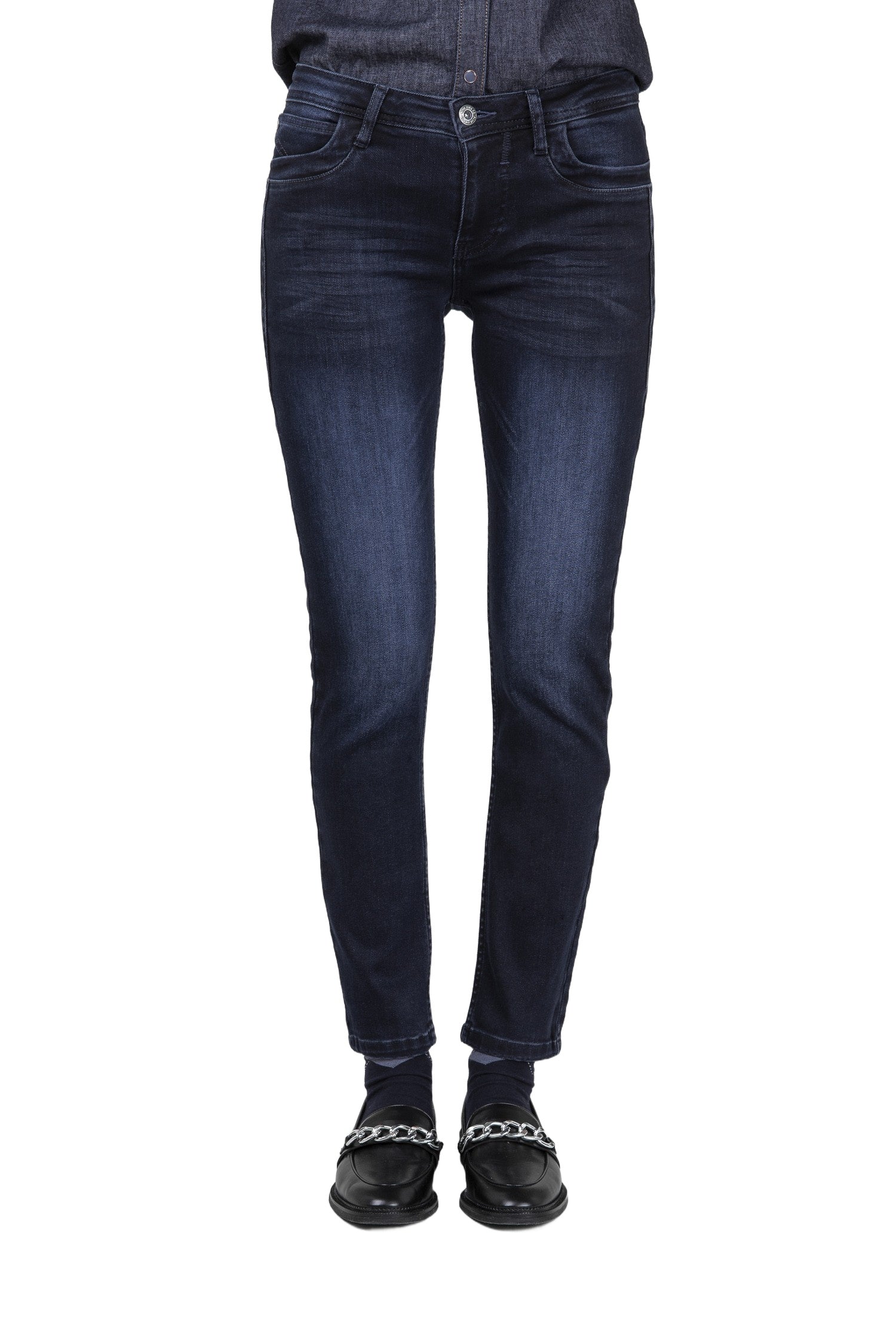 BLUE FIRE Nancy Slim Jeans - Deep Midnight Used - 1001.2196