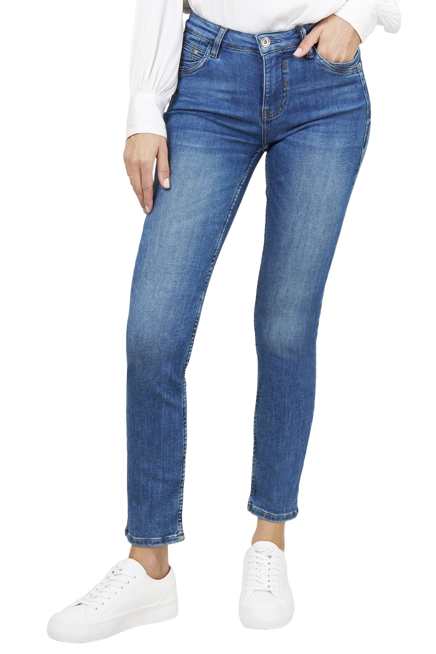 BLUE FIRE Nancy Slim-Fit Jeans - Sunlit Stonewash Blue - 1001.261