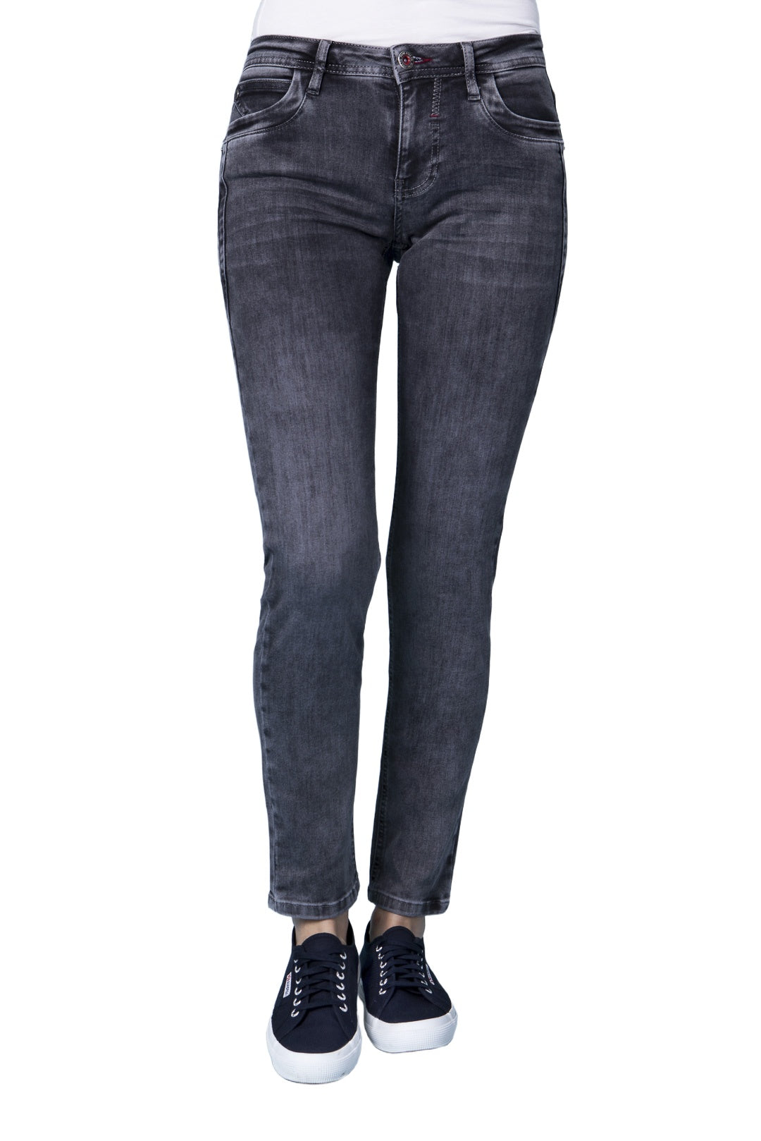 BLUE FIRE Nancy Slim-Fit Jeans - Smoky Storm Grey - 1001.292