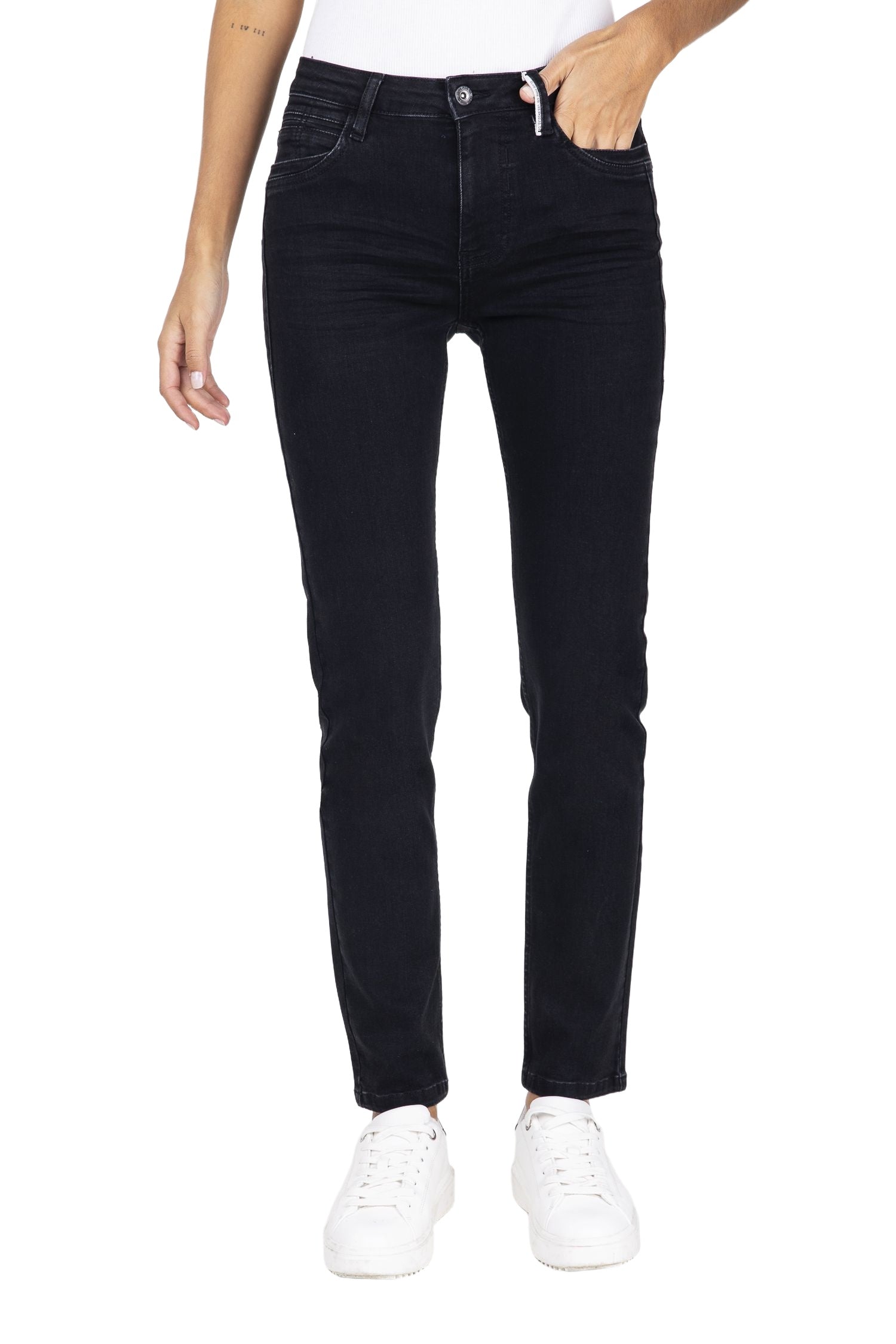 BLUE FIRE Nancy Slim Fit Jeans - Deep Noir Black - 1001.3024