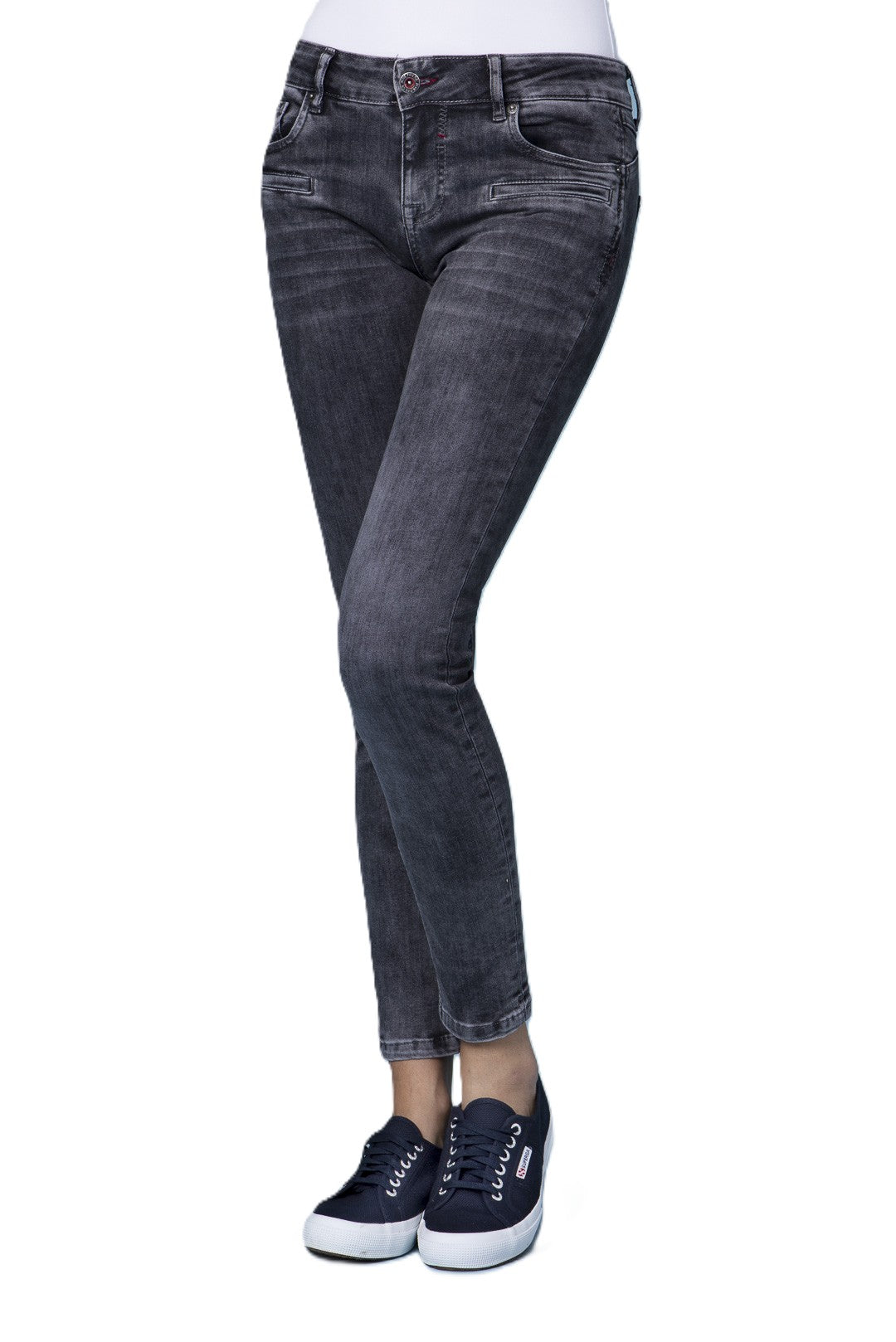 BLUE FIRE Alicia Skinny Jeans - Smoky Charcoal Grey - 1044.292
