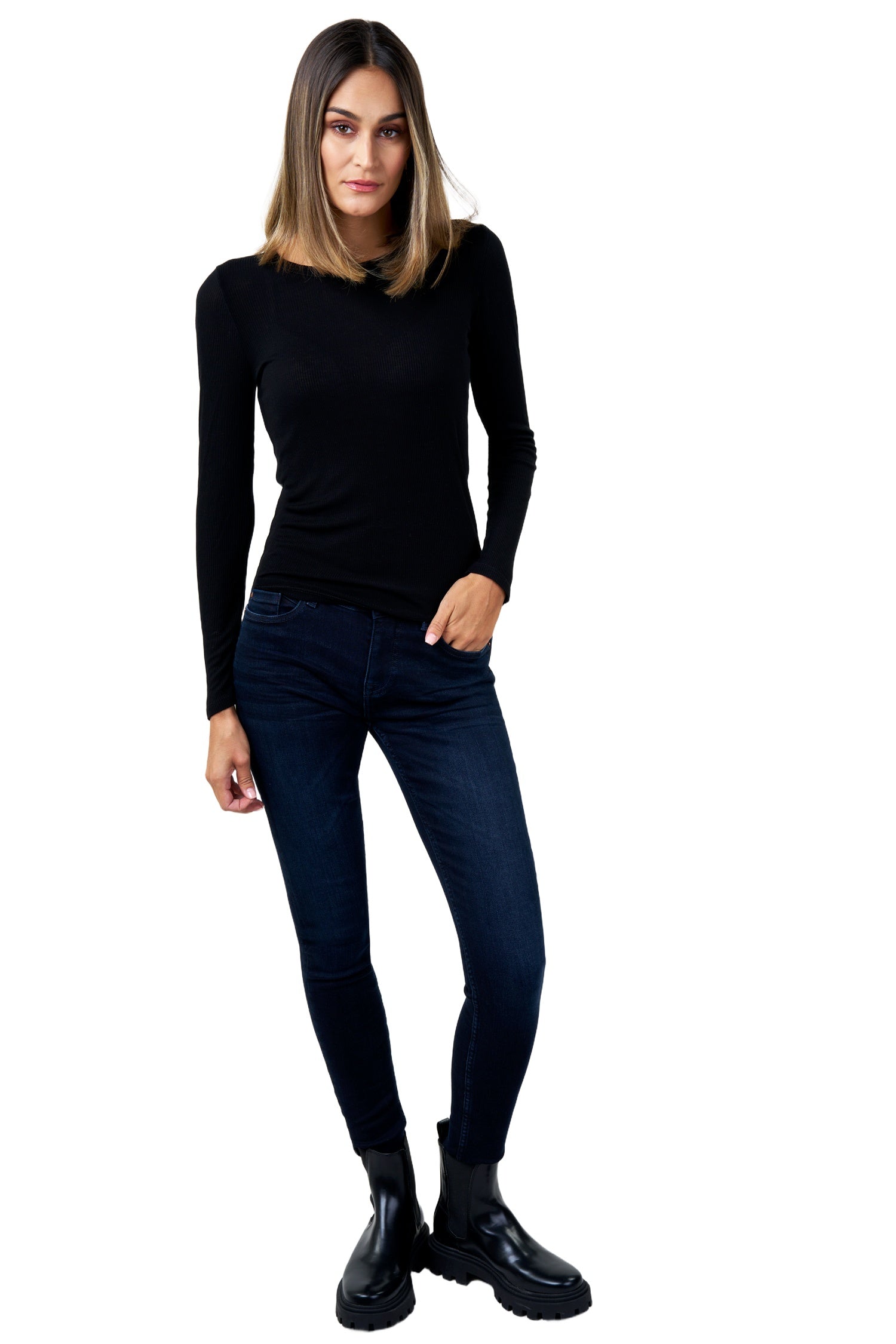 BLUE FIRE Alicia Skinny Jeans - Midnight Indigo Black - 1044.4141