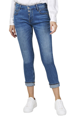 BLUE FIRE Gigi Slim Tapered Jeans - Sunlit Stone Blue - 1112.261
