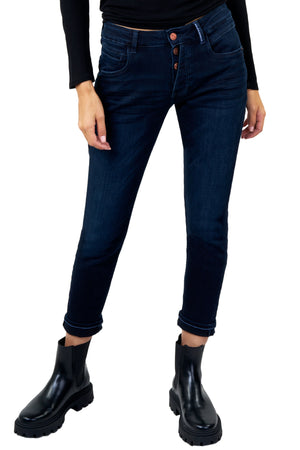 BLUE FIRE Gigi Slim Tapered Jeans - Midnight Ember Indigo - 1112.4141
