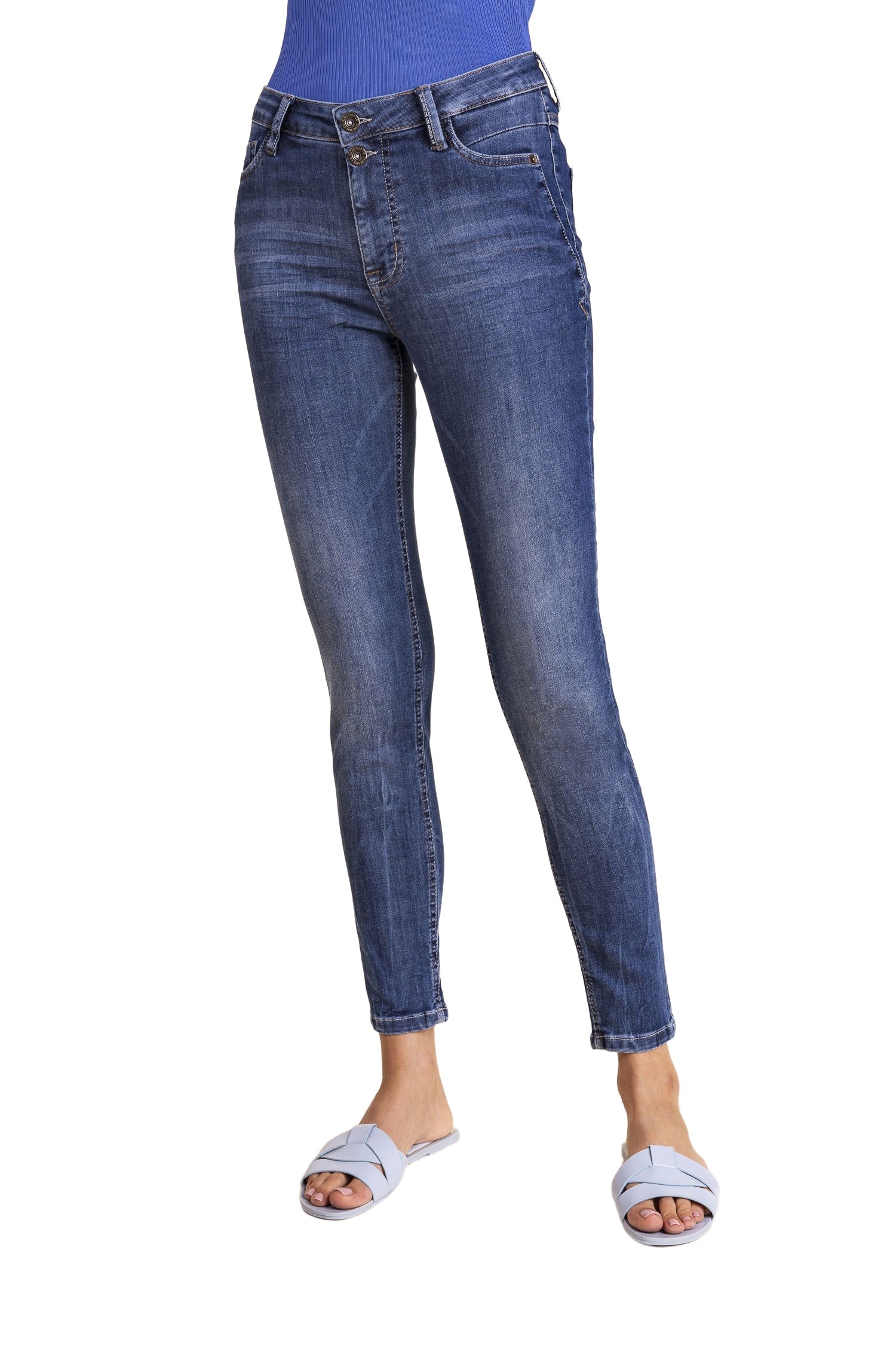 BLUE FIRE Lara Skinny-Jeans - Dusty Cobblestone Blue - 1136.242