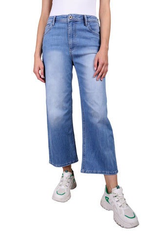 BLUE FIRE Judy Wide Leg Jeans - Coastal Sky Blue - 1156.234