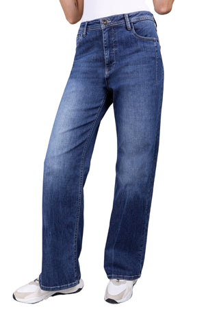 BLUE FIRE Judy Wide-Leg Jeans - Sunwashed Cobalt - 1156.242