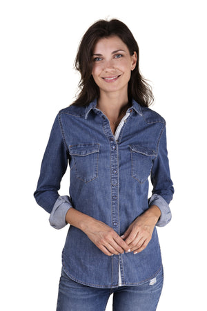 BLUE FIRE SUMA Bluse - Ocean Wash Blue - 3302.2229
