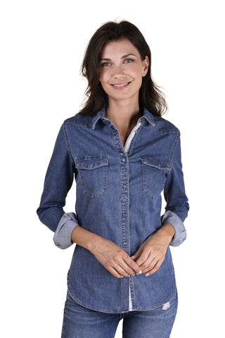 BLUE FIRE SUMA Bluse - Ocean Wash Blue - 3302.2229