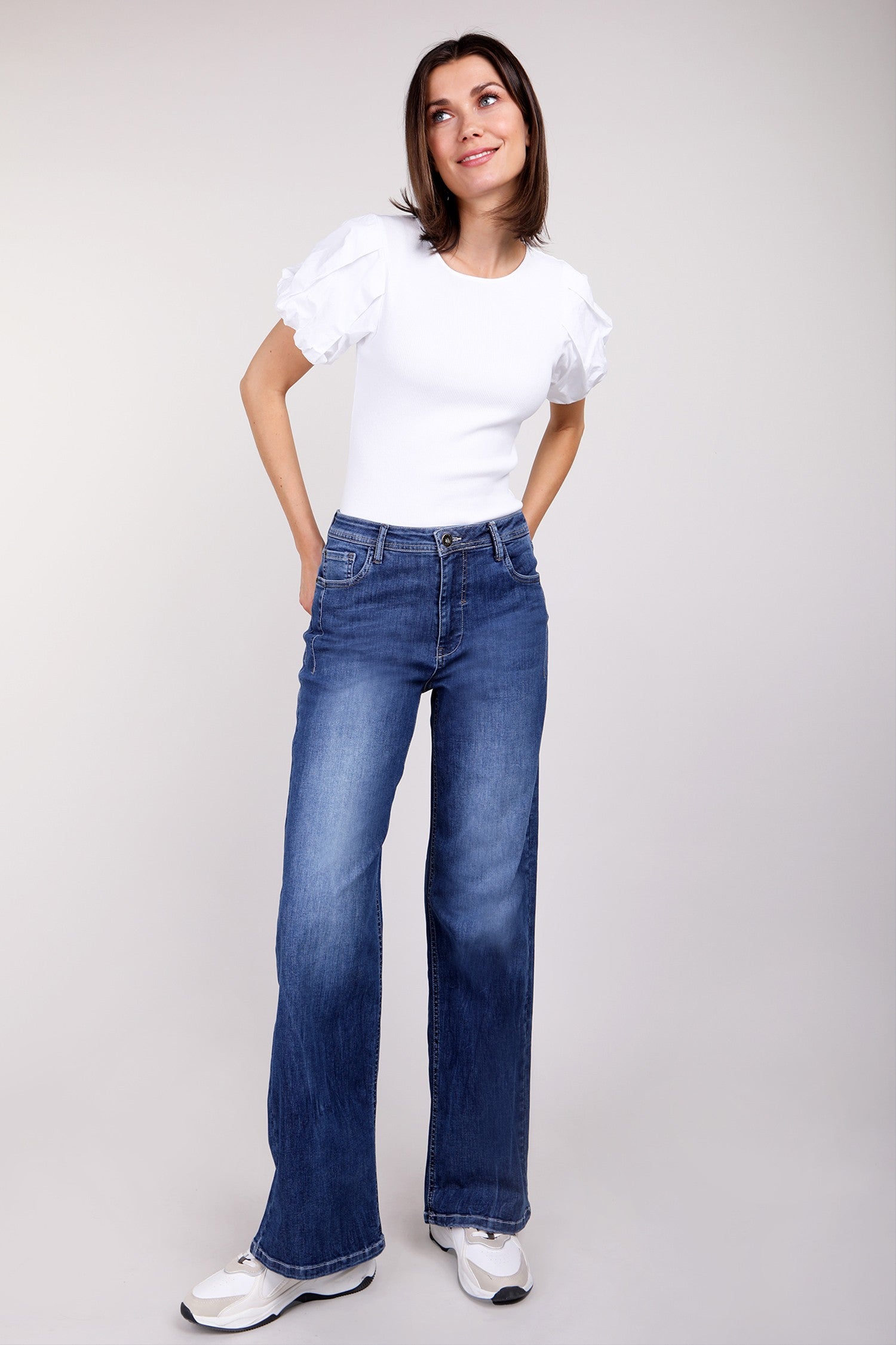 BLUE FIRE Judy Wide-Leg Jeans - Sunwashed Cobalt - 1156.242 von Blue Fire
