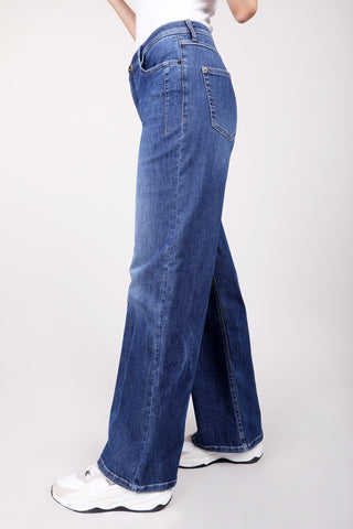 BLUE FIRE Judy Wide-Leg Jeans - Sunwashed Cobalt - 1156.242