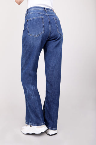 BLUE FIRE Judy Wide-Leg Jeans - Sunwashed Cobalt - 1156.242