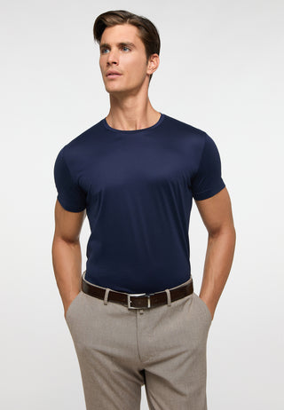 ETERNA 1863 Kurzarm T-Shirt - Midnight Ocean Blue - 887-18-INO