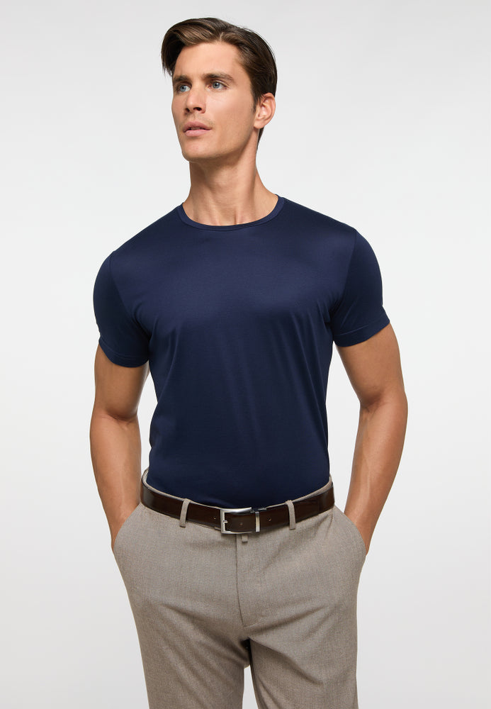 ETERNA 1863 Kurzarm T-Shirt - Midnight Ocean Blue - 887-18-INO