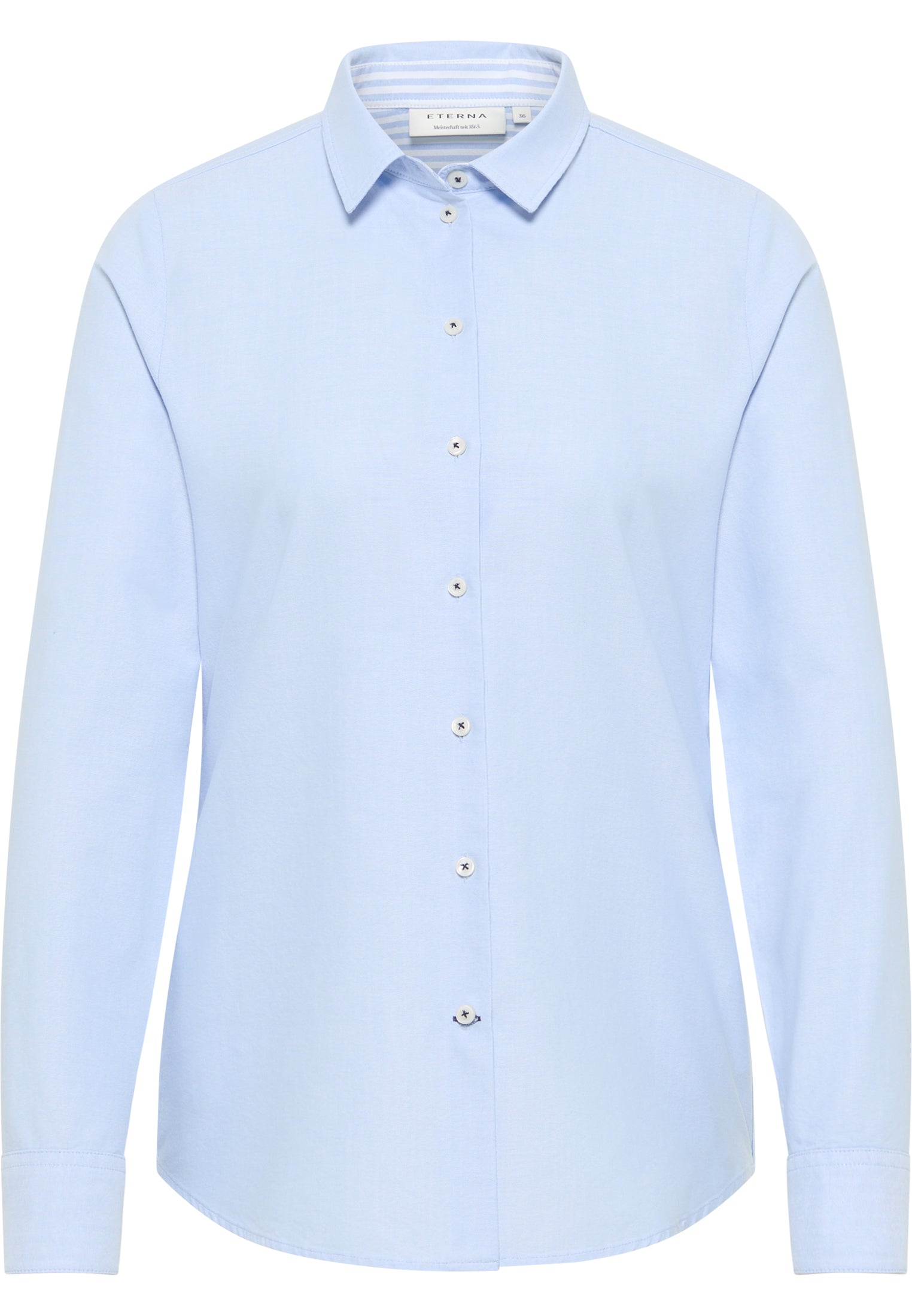 ETERNA REGULAR FIT Langarm Bluse - Light Shore Oxford Blue - 5124-12-D935