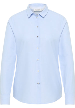 ETERNA REGULAR FIT Langarm Bluse - Light Shore Oxford Blue - 5124-12-D935