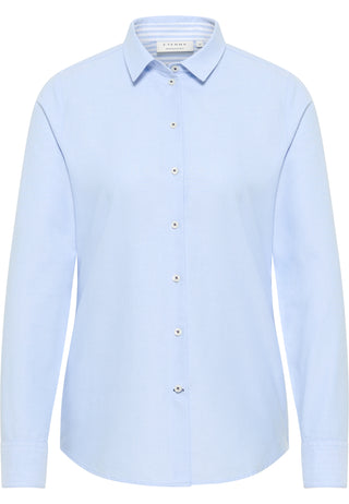 ETERNA REGULAR FIT Langarm Bluse - Light Shore Oxford Blue - 5124-12-D935