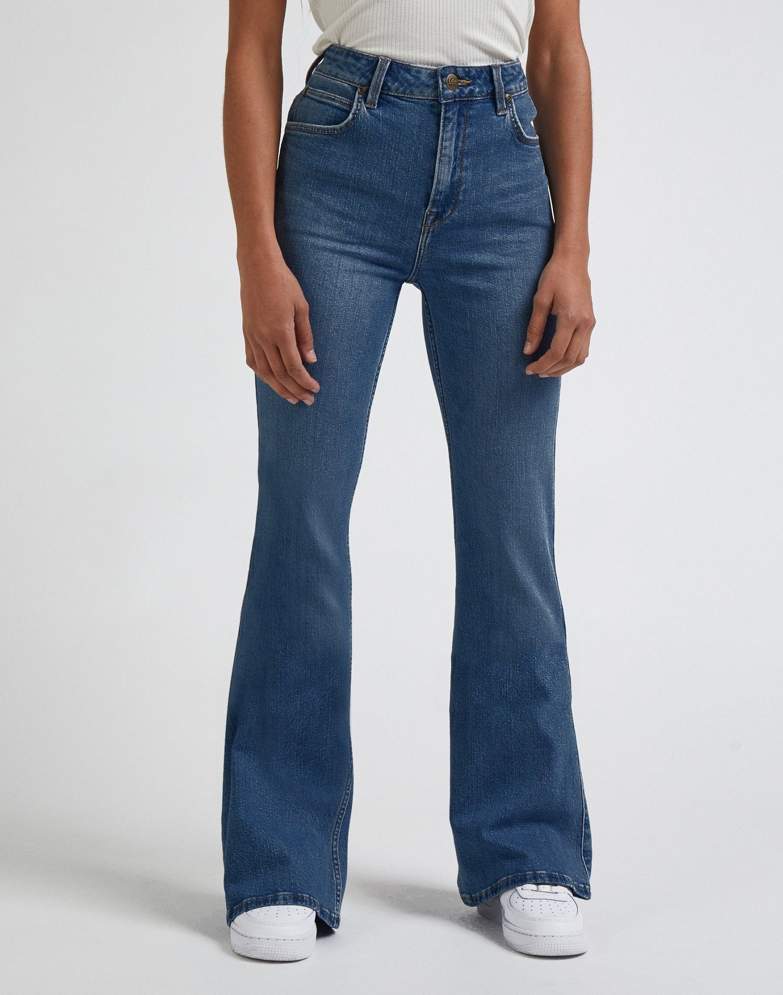 LEE Breese Schlaghose - Stormy Denim Blue - 112338323