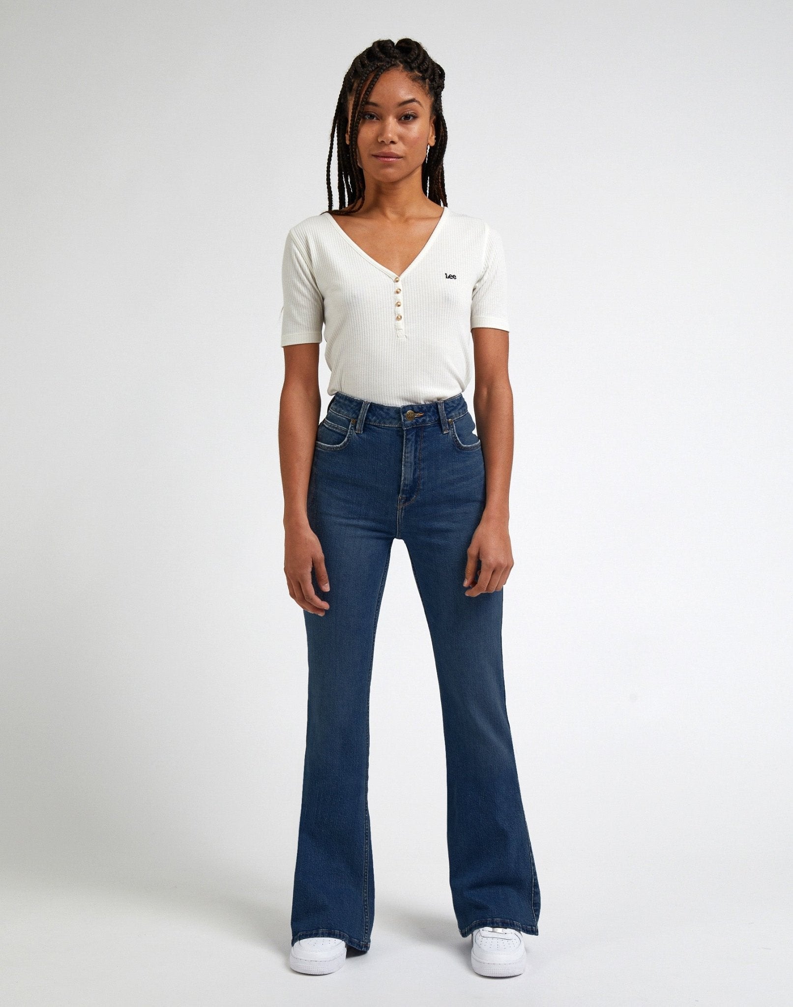 LEE Breese Schlaghose - Stormy Denim Blue - 112338323 von LEE