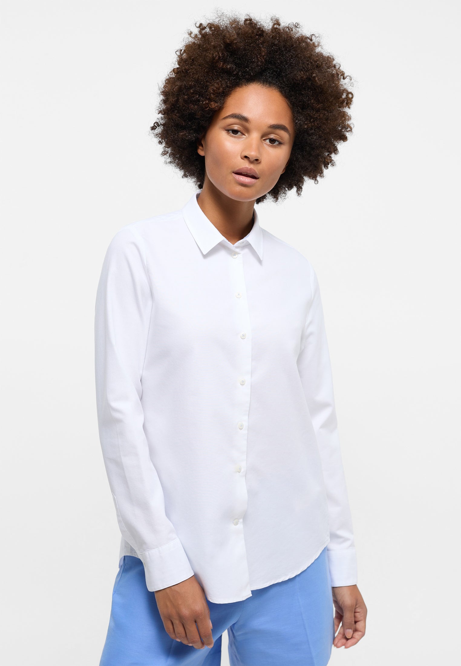 ETERNA REGULAR FIT Langarm Bluse - Ivory Mist White - 5124-00-D935