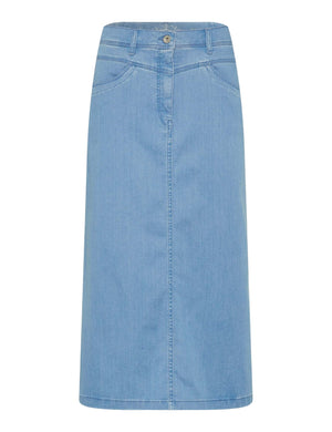 RAPHAELA BY BRAX Laura Longskirt Jeansrock - Skywashed Serenity - 10935000 16-6308-26