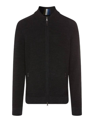 BRAX JOHN Strickjacke/Cardigan - Midnight Charcoal Melange - 70121400 212007-07