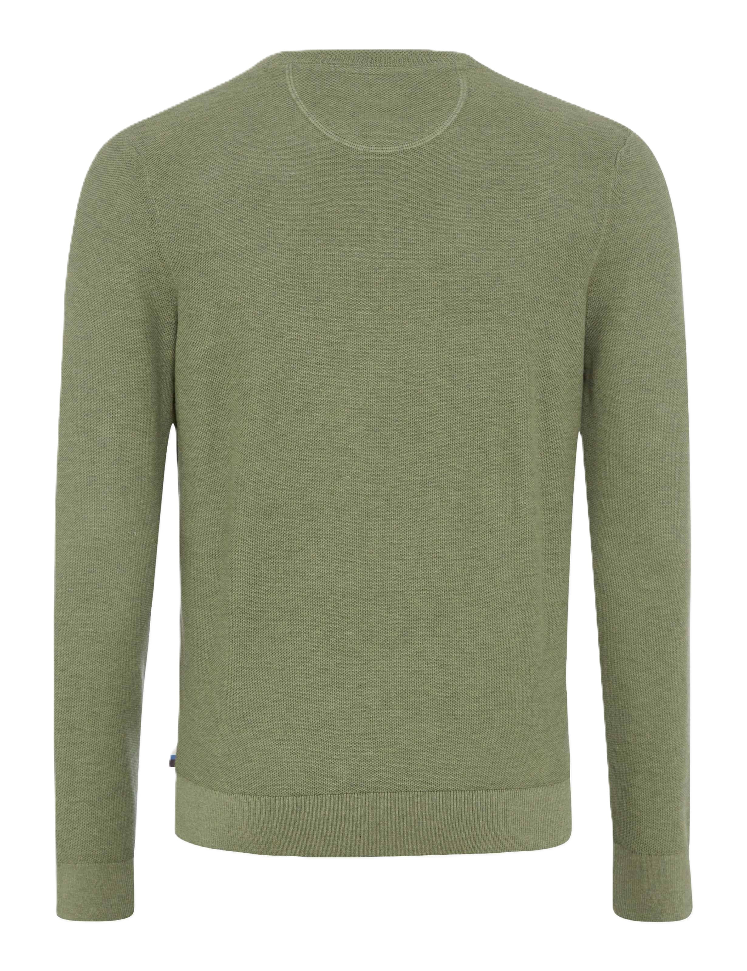 BRAX RICK Strickpullover Rundhals - Sage Canvas Green - 70126800 26-4108-36