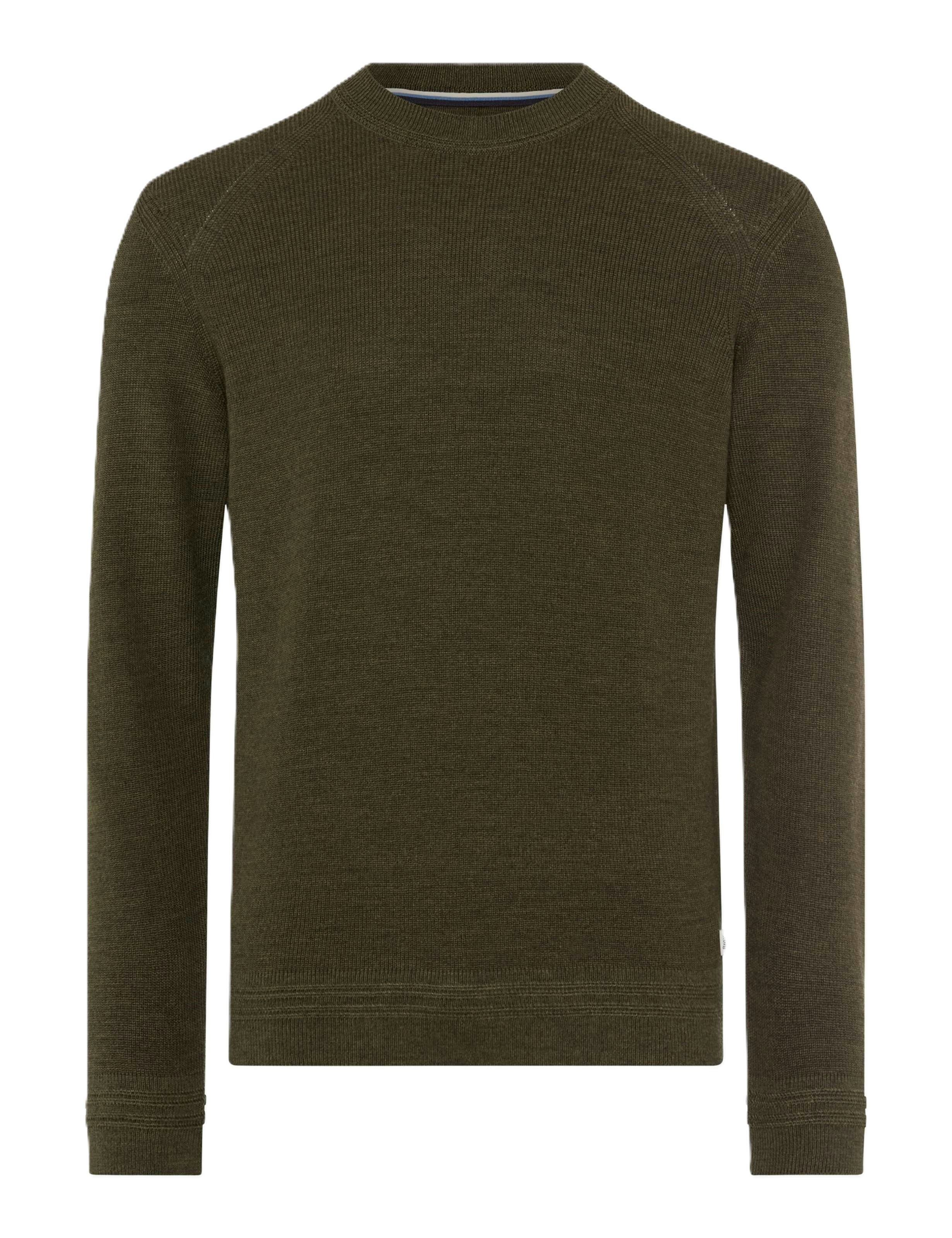 BRAX ROY Strickpullover Rundhals - Deep Moss Green - 70129300 21-2007-30