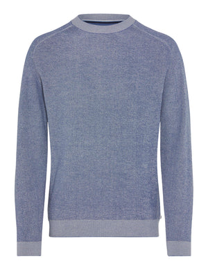 BRAX ROB Strickpullover Rundhals - Glacier Navy - 70131400 27-3078-27