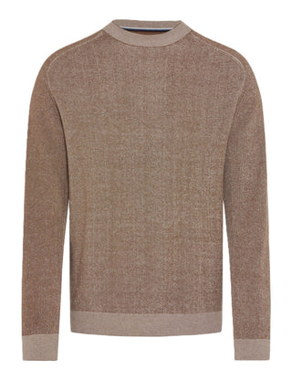 BRAX ROB Strickpullover Rundhals - Saddlewood Beige - 70131400 27-3078-53