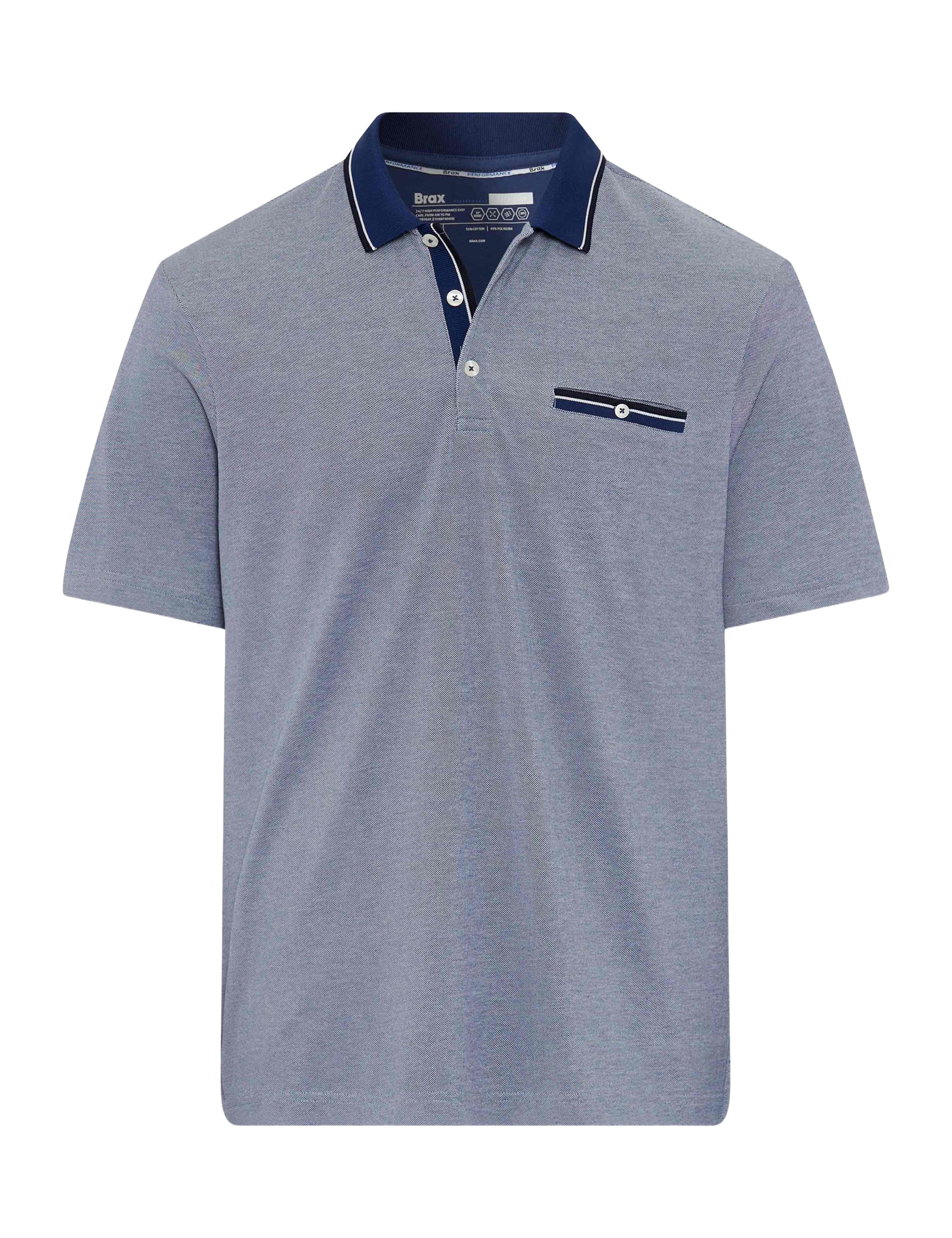 BRAX PETTER Poloshirt - Sea Slate Blue - 70428200 21-4768-25