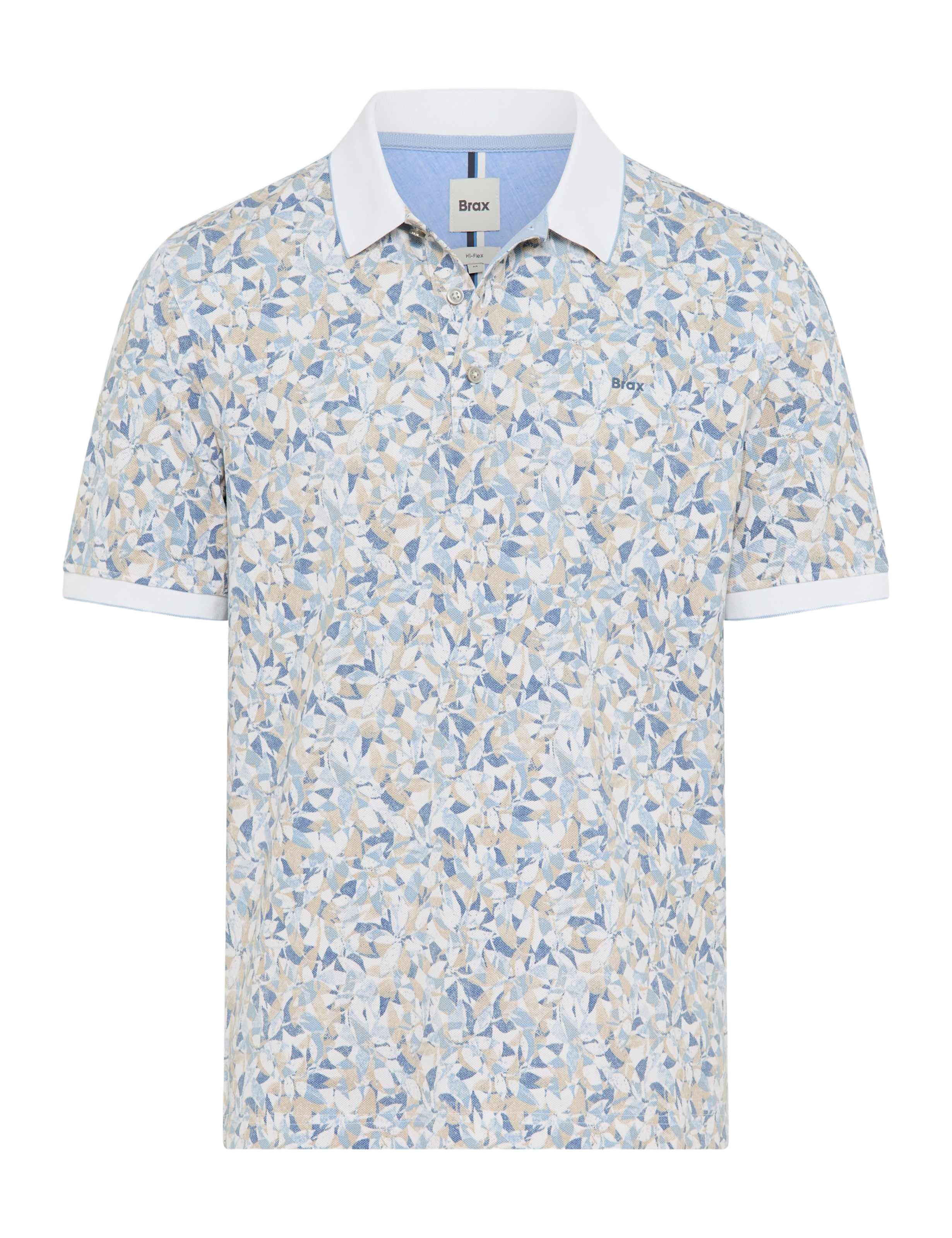 BRAX PETE P Poloshirt - Coastal Mosaic Blue - 70436100 70-0006-99