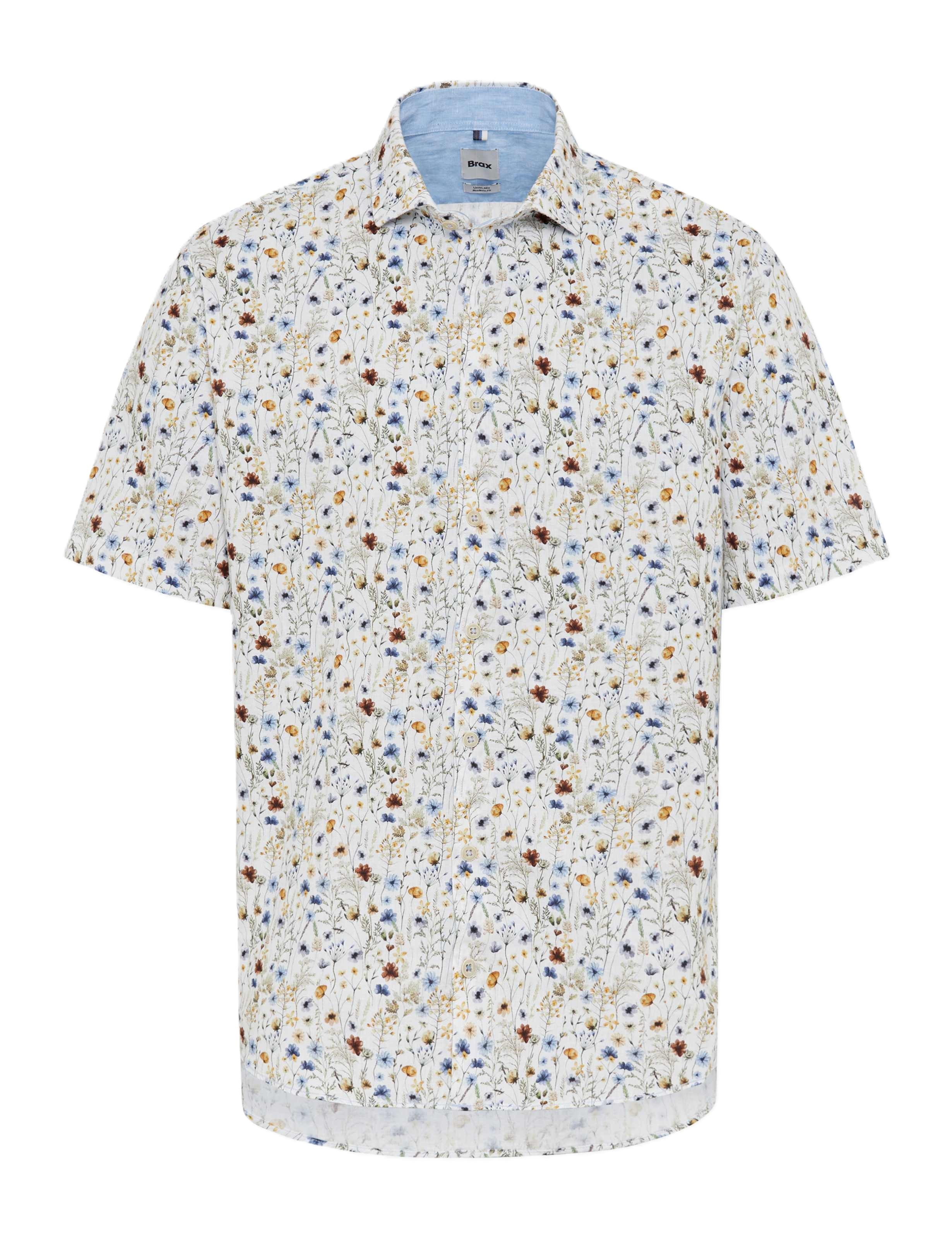 BRAX HARDY P Kurzarm Hemd - Wildflower Sky - 74420400 46-3828-99