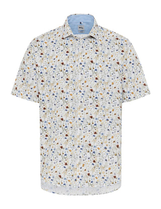 BRAX HARDY P Kurzarm Hemd - Wildflower Sky - 74420400 46-3828-99