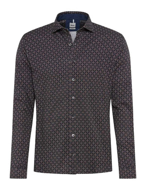 BRAX HAROLD JP Hemd - Midnight Rose Dot - 74422500 47-4028-41