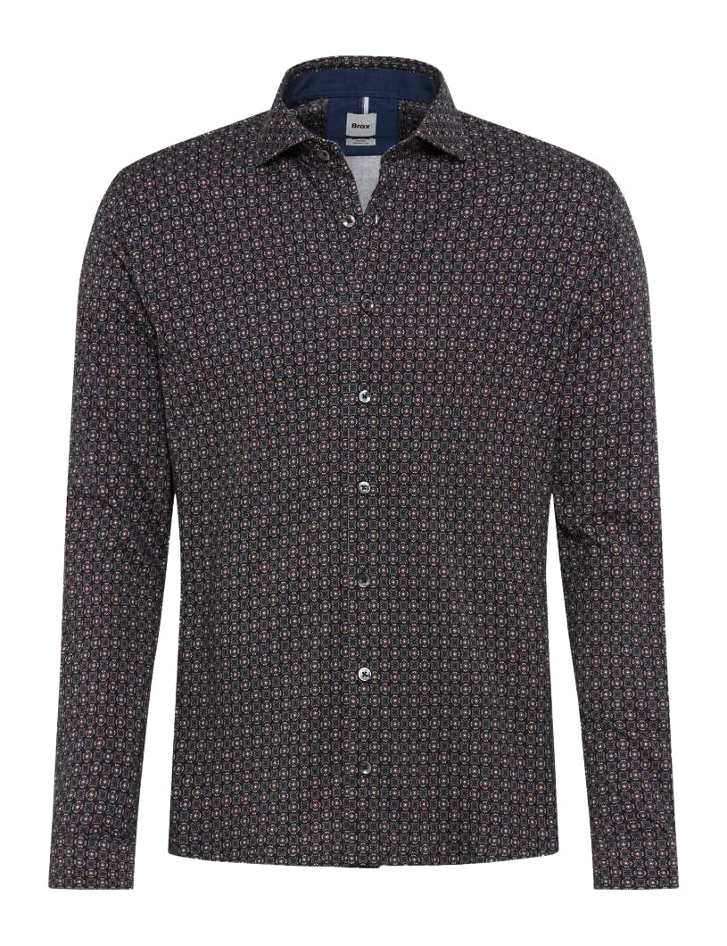 BRAX HAROLD JP Hemd - Midnight Rose Dot - 74422500 47-4028-41