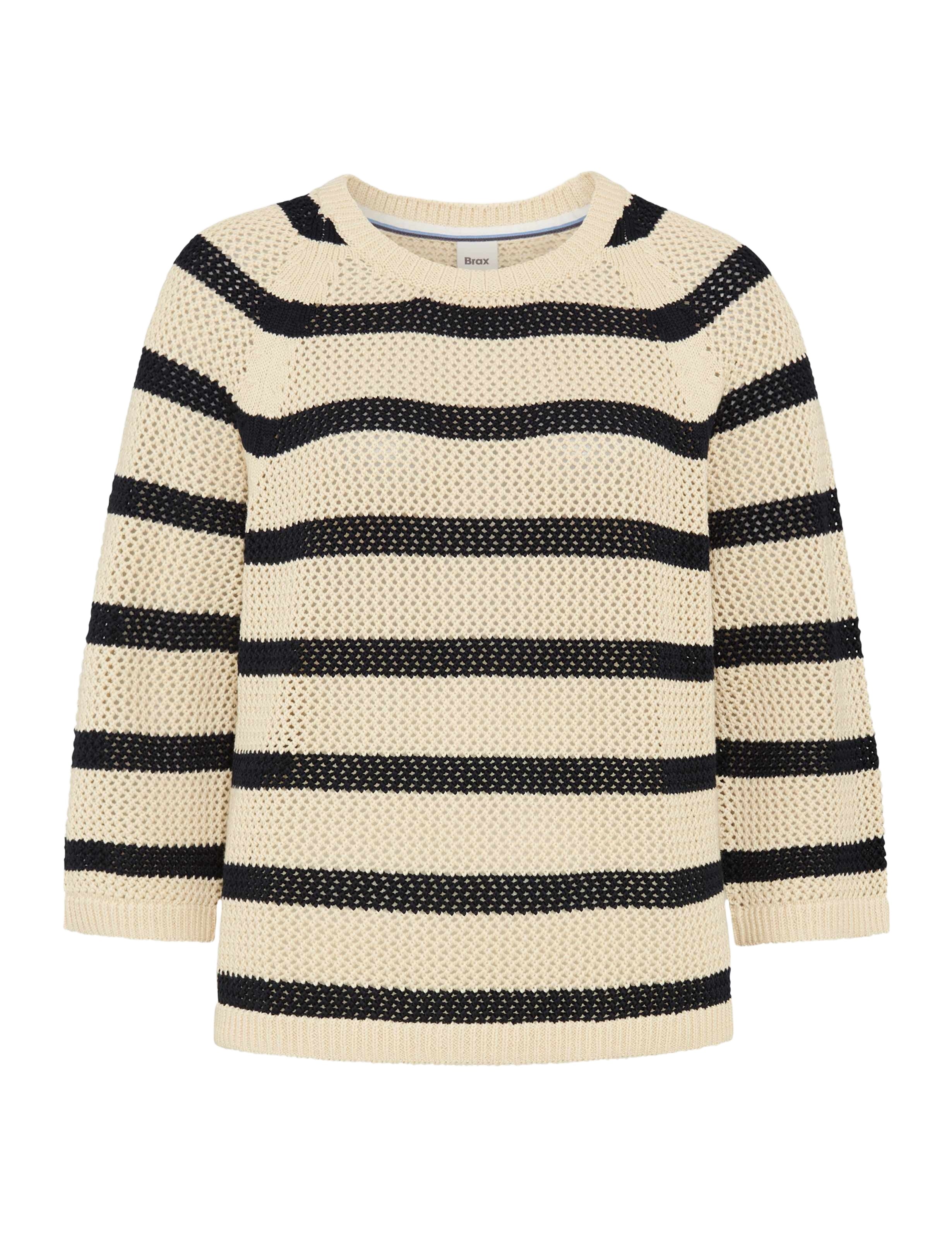 BRAX NALA Pullover/Longsleeve - Cream Navy Stripe - 90114000 90-6010-22