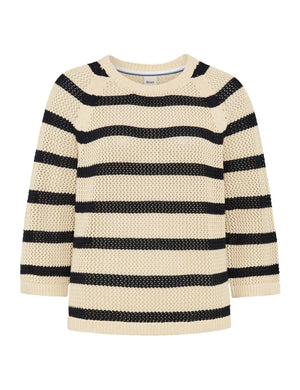 BRAX NALA Pullover/Longsleeve - Cream Navy Stripe - 90114000 90-6010-22