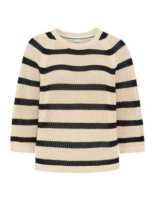 BRAX NALA Pullover/Longsleeve - Cream Navy Stripe - 90114000 90-6010-22