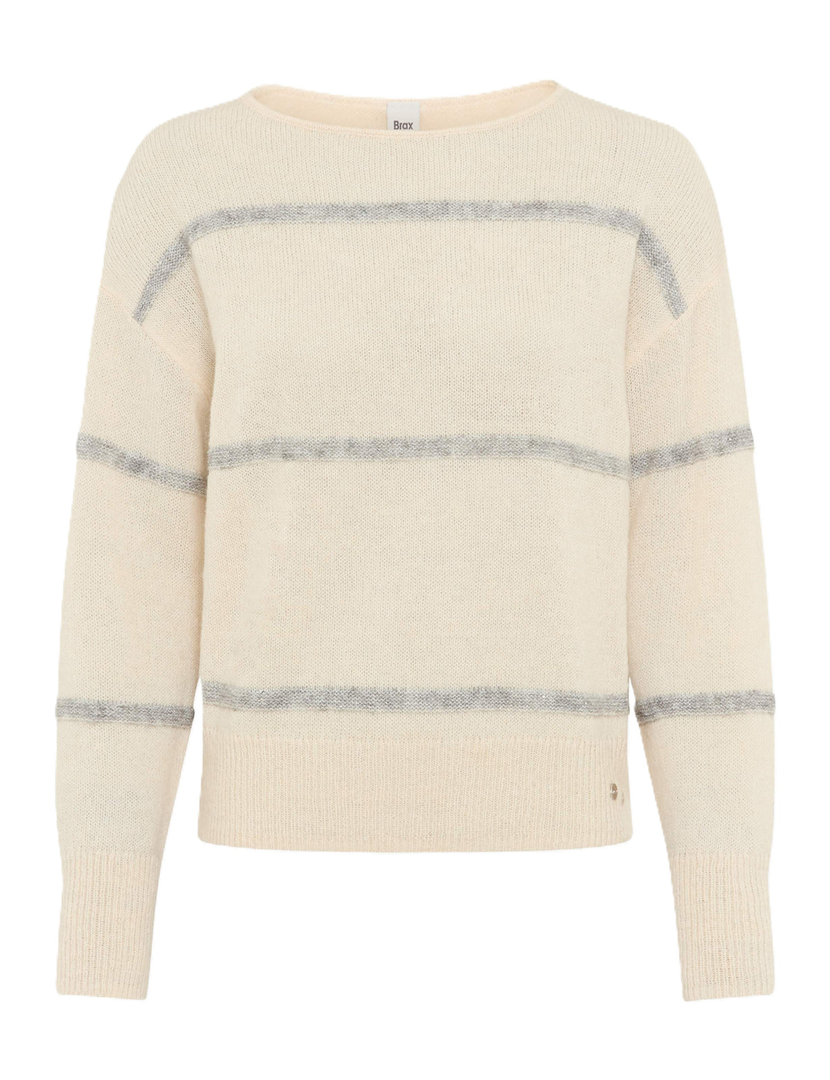 BRAX LISA Pullover/Longsleeve - Misty Oyster Stripes - 90189900 31-2277-08