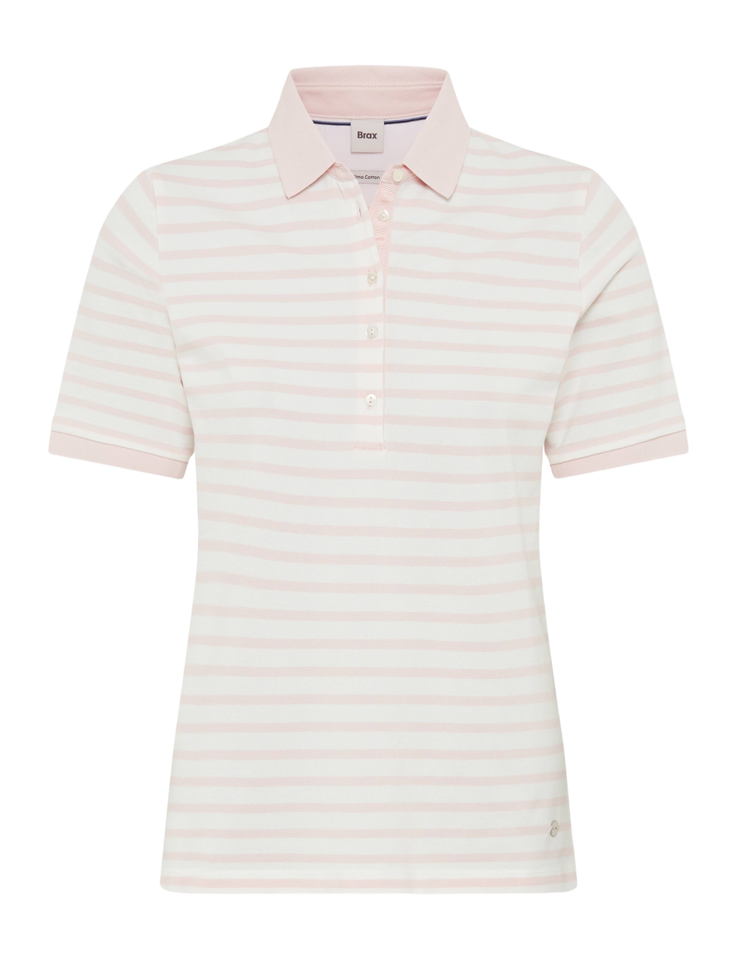 BRAX CLEO Poloshirt - Blush Breeze Stripe - 90637600 31-3318-87