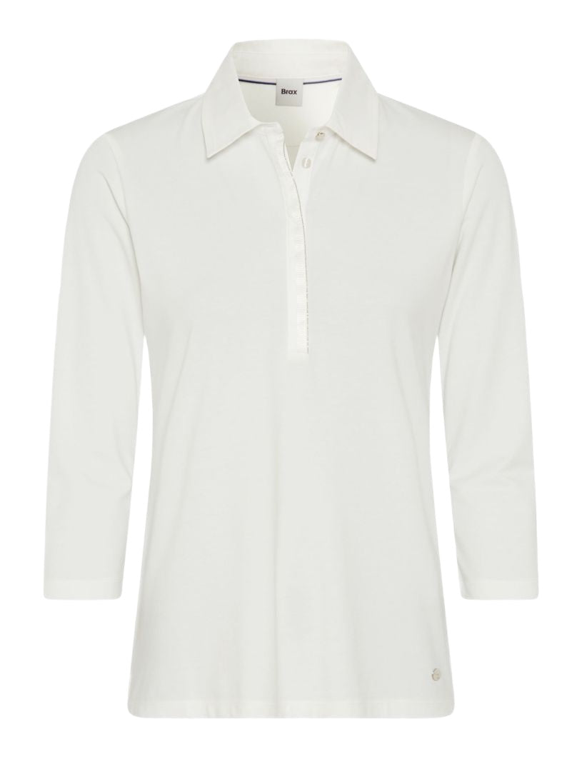 BRAX CLEO 3/4-Arm Shirt - Ivory Dawn - 90639800 36-3608-98