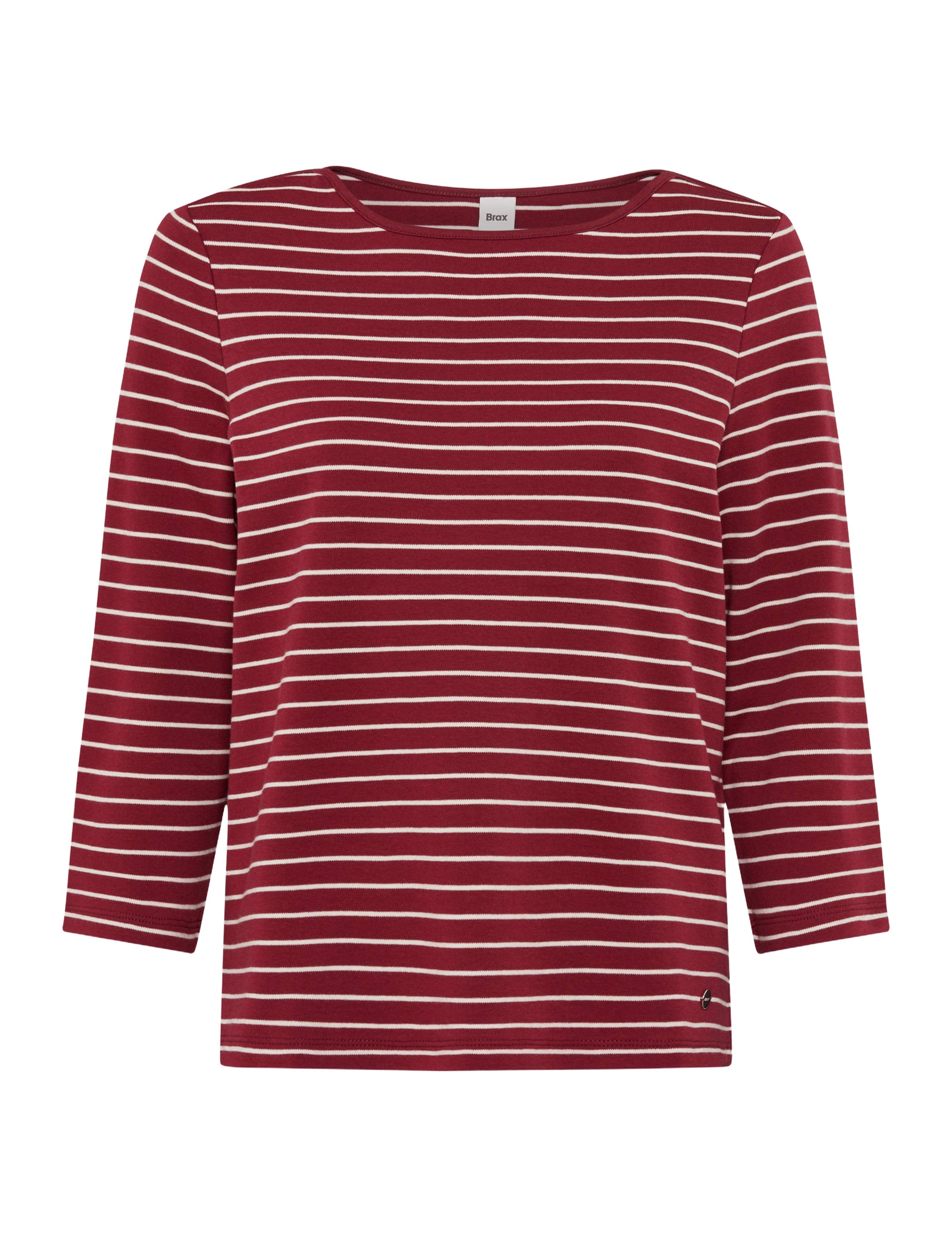 BRAX CIRA.M Pullover/Longsleeve - Mulberry Whiterose Stripe - 90651300 37-5868-40