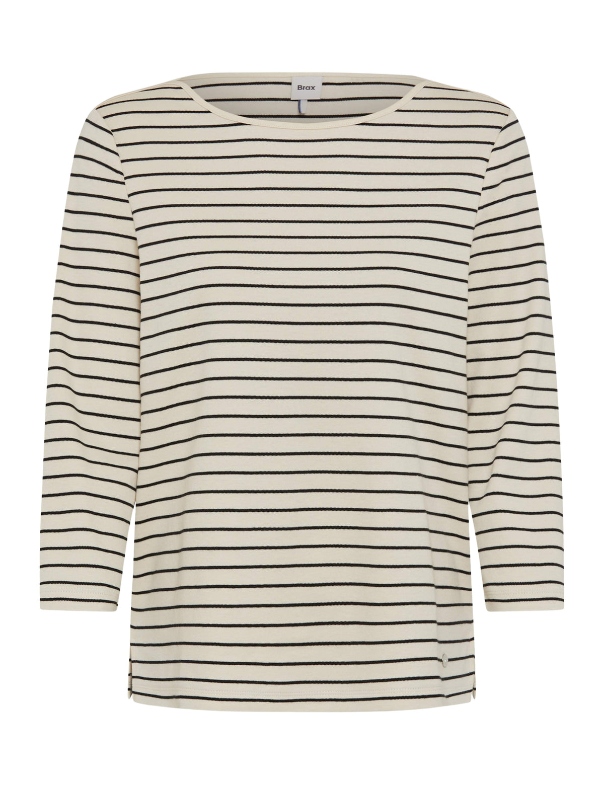 BRAX CIRA.M 3/4-Arm Shirt - Sandstone Stripes - 90651300 37-5868-60