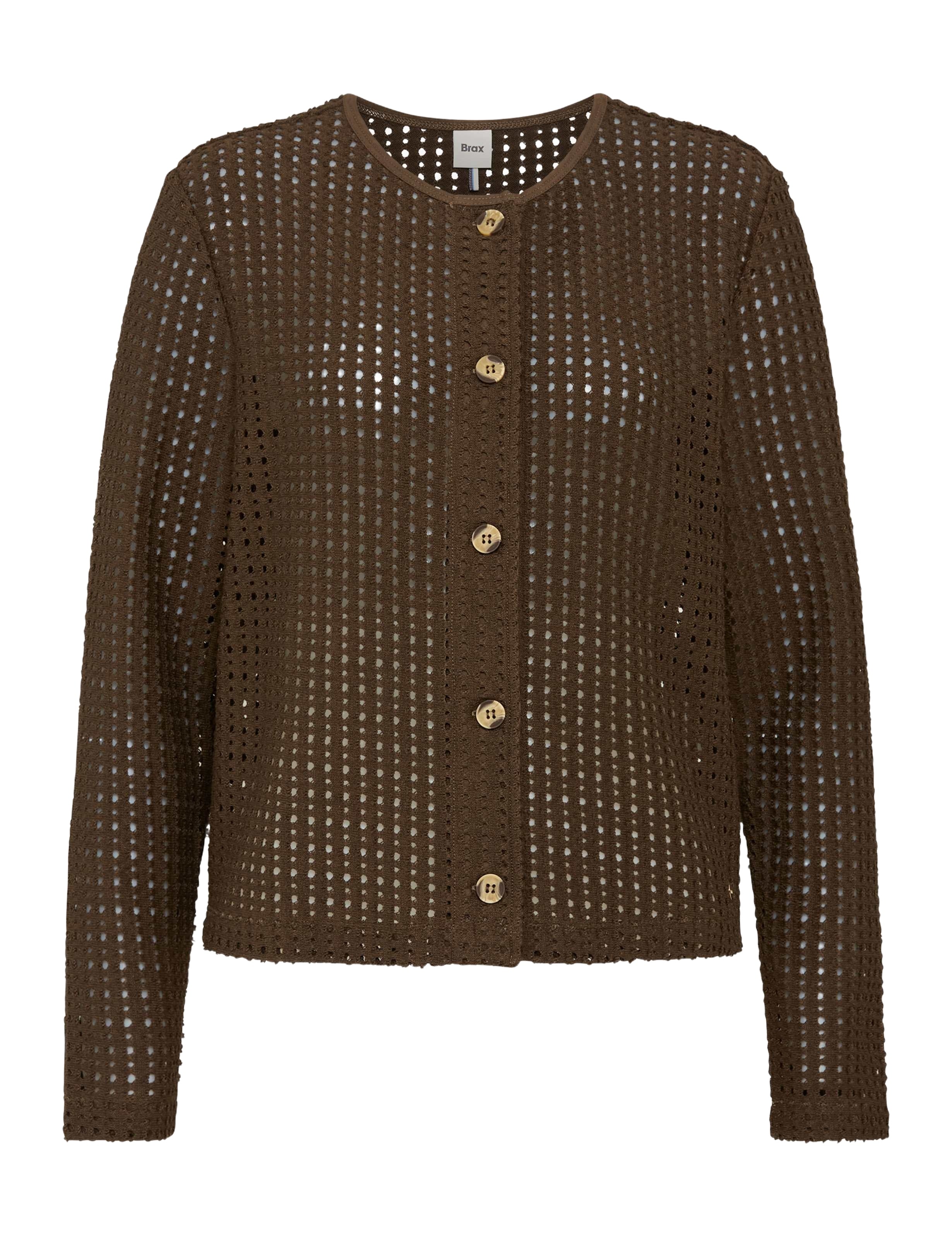BRAX BRENDA.L Strickjacke - Mocha Dot Weave - 90664200 90-0041-52