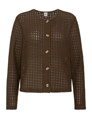 BRAX BRENDA.L Strickjacke - Mocha Dot Weave - 90664200 90-0041-52