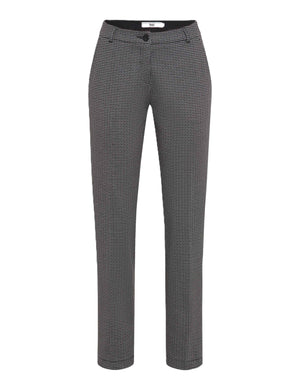BRAX MARON S Pull On Chino - Houndstooth Charcoal Grey - 9212320 71-5827-06